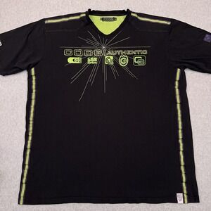 Vintage 90s COOGI 69 Embroidered T-Shirt Men's 4XL Black‎ V-Neck Grunge Skater